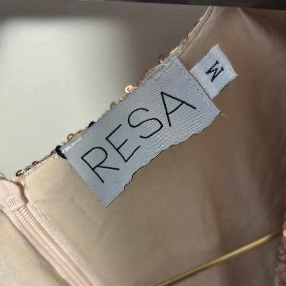 Revolve RESA Barbiecore Sequin Dress in Shimmering Rose gold. - Picture 6 of 8